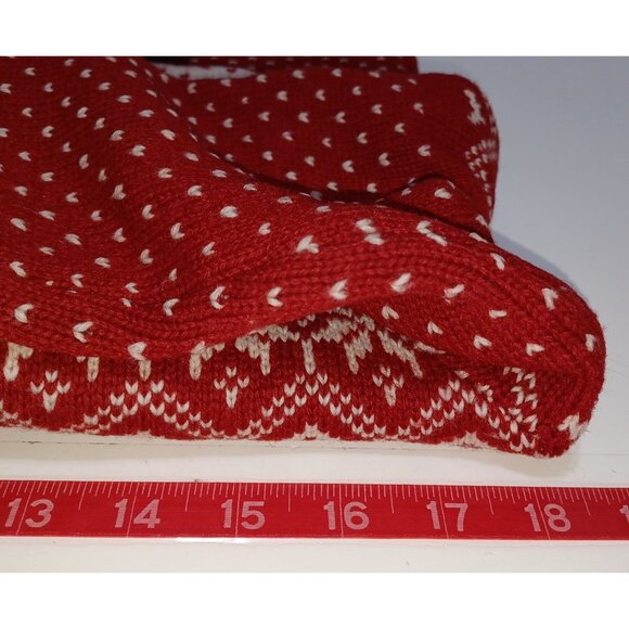 Eddie Bauer Holiday Nordic Fair Isle Birdseye Sweater Womens M Wool Blend Cozy - Picture 6 of 8